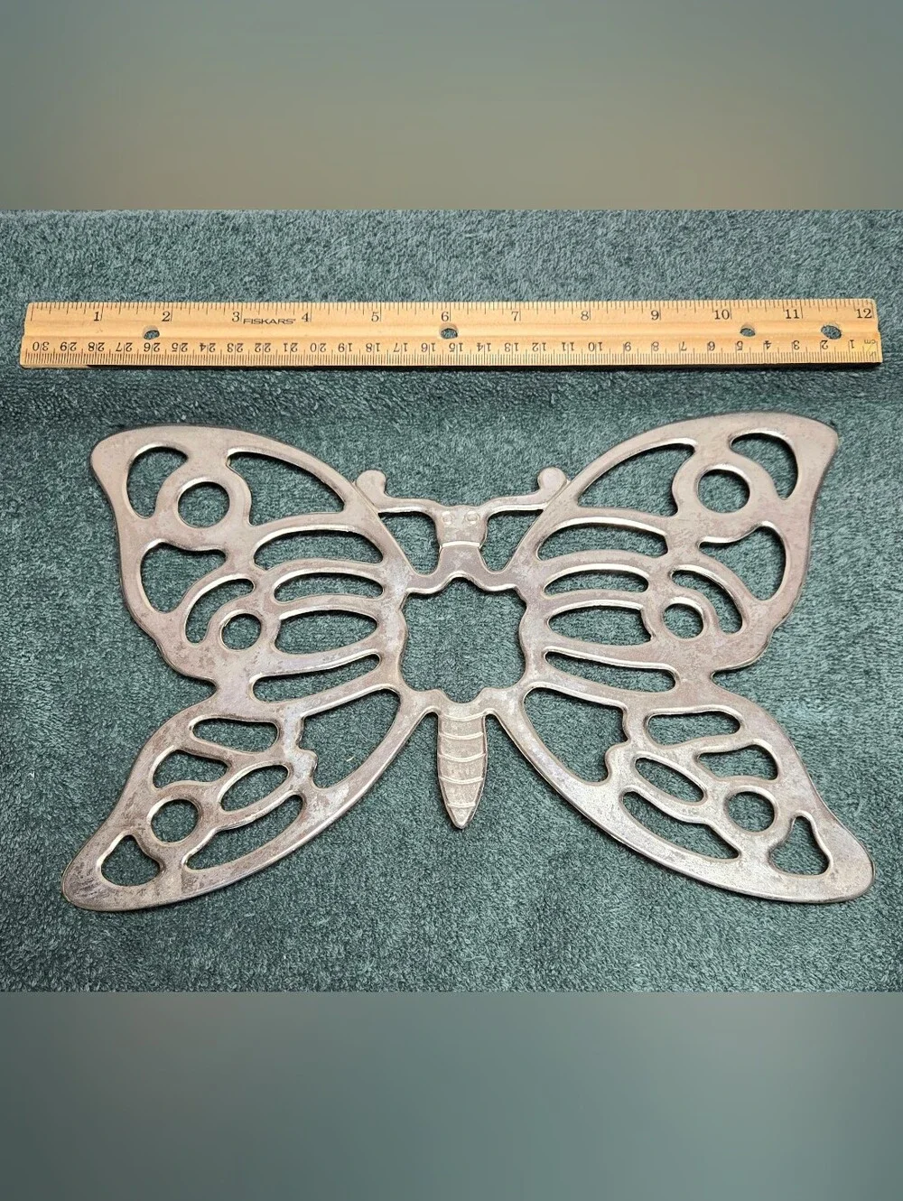 Vintage Leonard Silverplate Italy Butterfly Trivet